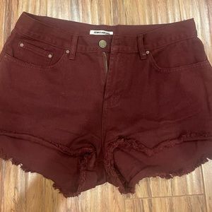 Billabong Burgundy Jean Shorts- Great Condition!